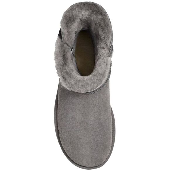 NEW Women’s UGG Constantine Satin Ribbon Winter Fur Boots Size 5 Gray - Picture 4 of 5